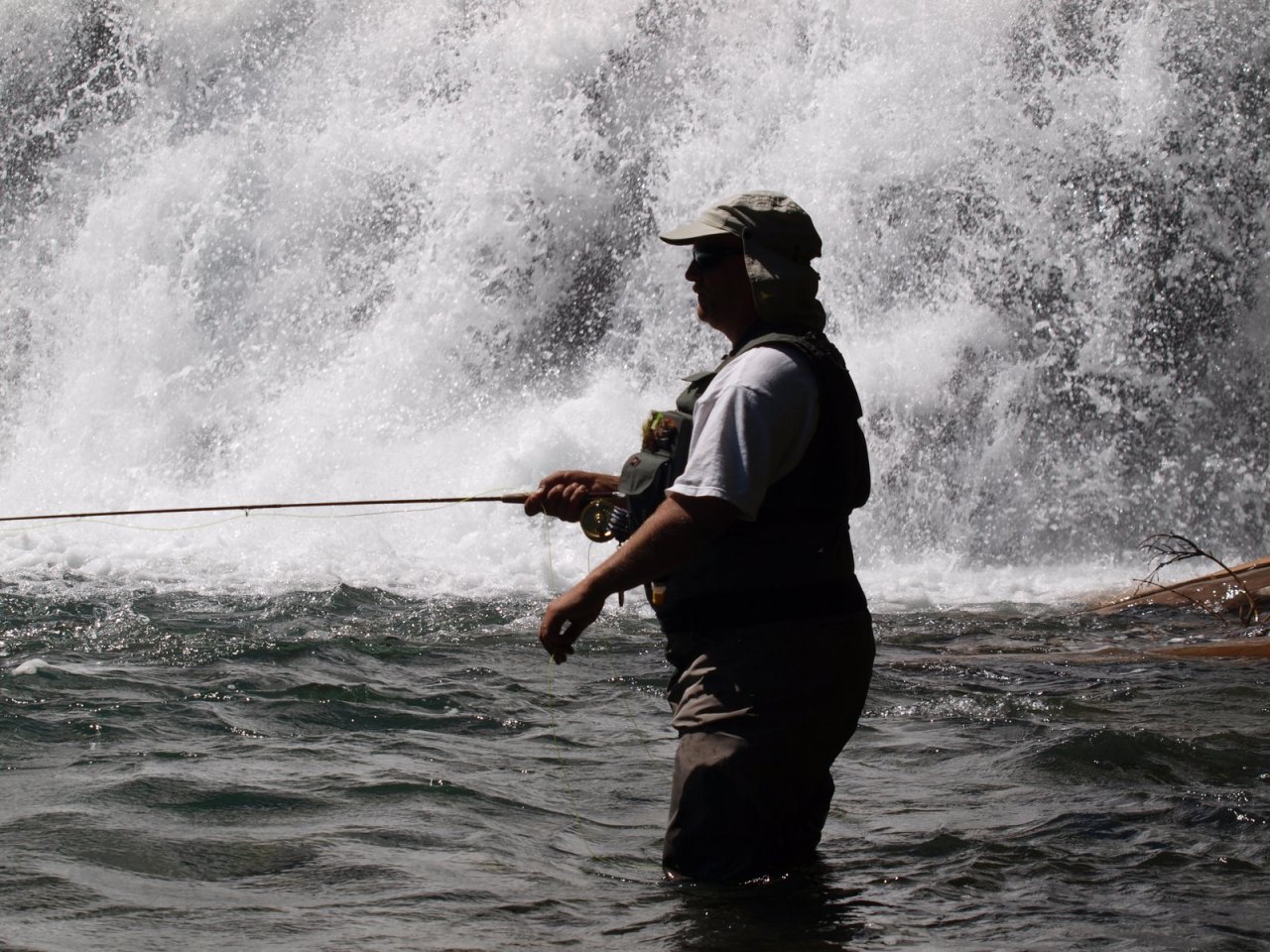 Rick Passek (The Author) Fishing at Surel falls