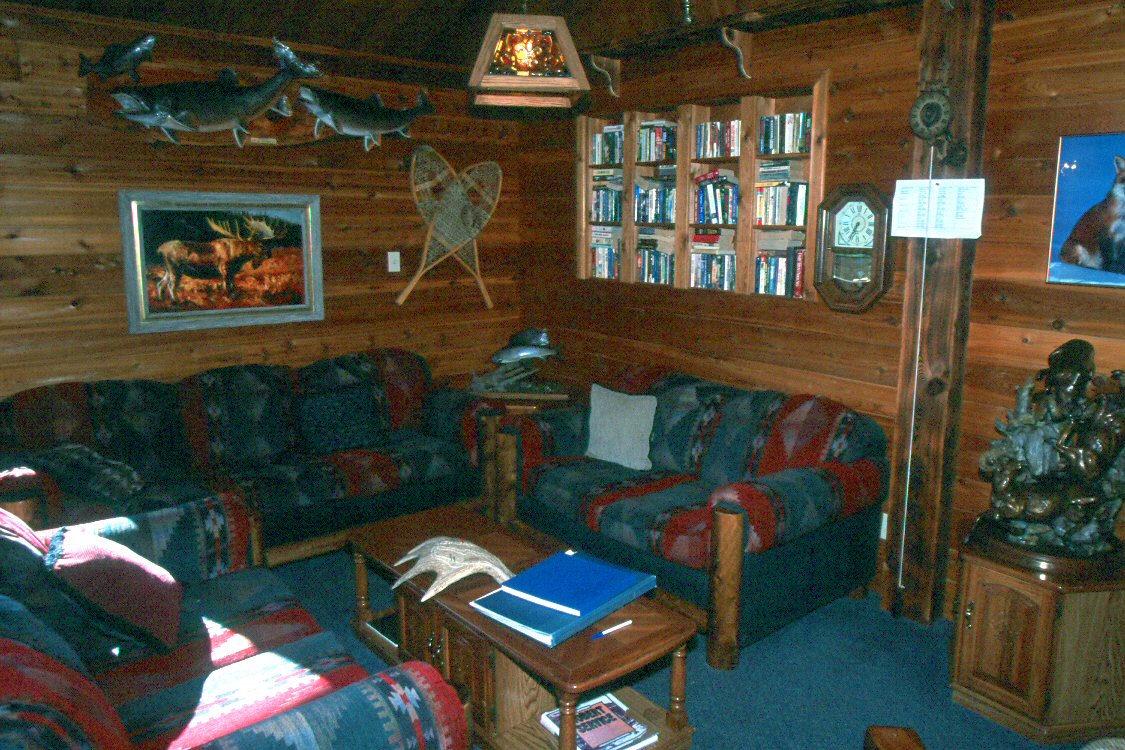 Inside the main lodge