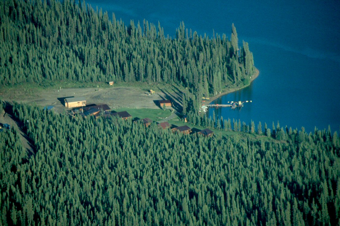 Lodge in bird view