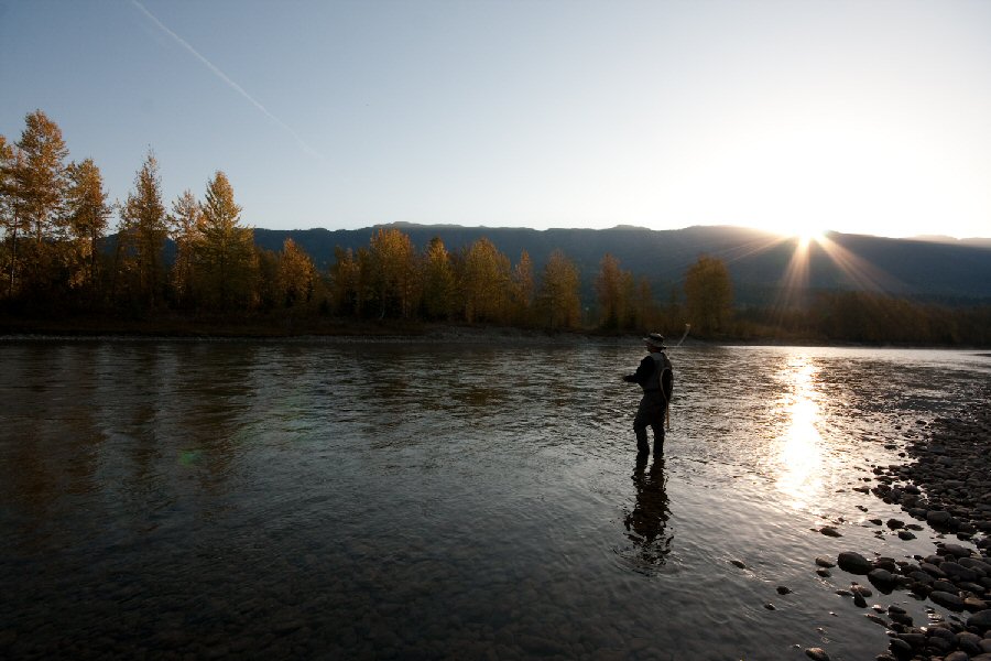 Sun coming over the Rocky Mountains