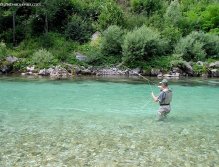 Flyfisherman at the Soča river