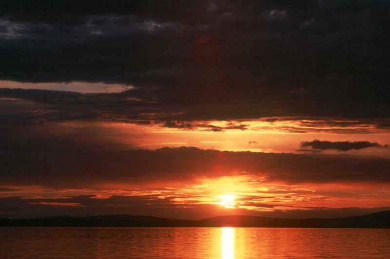Sunset over Wolf Lake