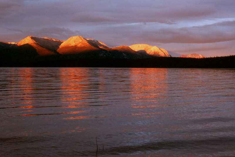 Sunset over Tagish Lake (Yukon, Canada)