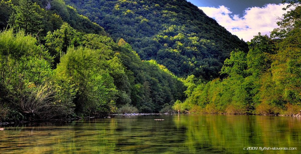 Beautiful day at the Idrijca river