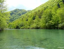 Long pools at the Idrijca river