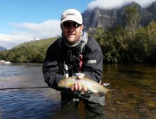 A 44cm wild fish taken on a dry fly