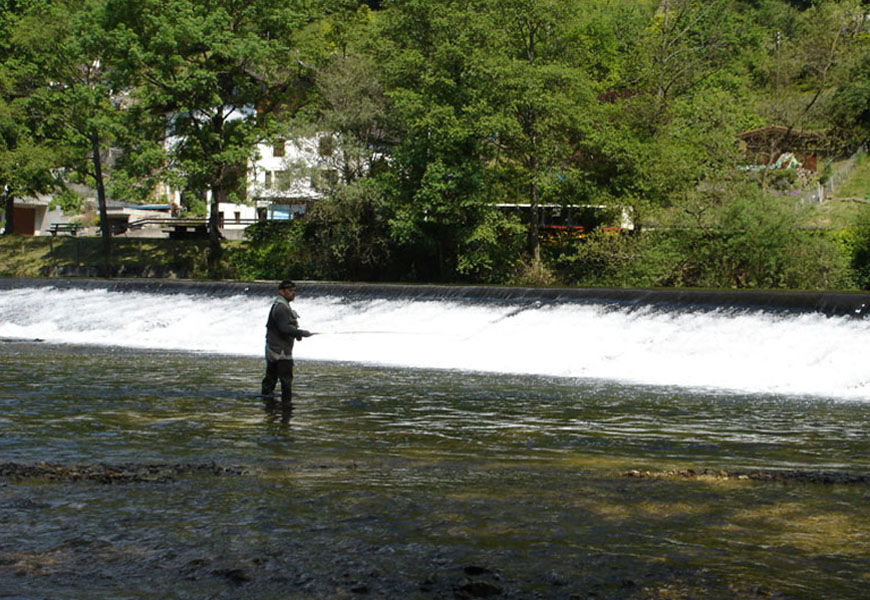 The white water below dams is always worth a cast