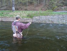 Czech nymphing - back view