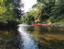 Želivka pod Souticemi nad soutokem se Sázavou