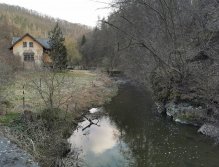 Kačák v obci Svatý Jan pod Skalou