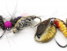 Speciální říční nymfy navázané se speciálními wolframovými zátěžemi