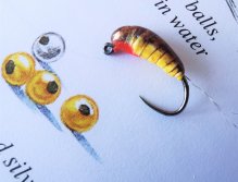 Další příklad velké říční nymfy navázané na měděné Tungstenové tělíčko Tungsten Body+