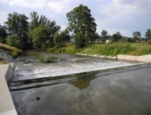 Mže - jez v Touškově