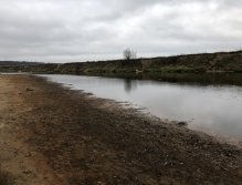 Podzimní nízký stav vody v Moskvě