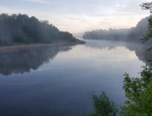 Řeka Moskva brzy ráno