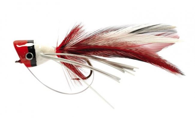 Bass Popper White & Red Bass Popper White & Red, vel. 6
