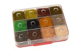 Dubbingov box Fulling Mill Euro Nymph Dubbing Selection Dubbingov box Fulling Mill Euro Nymph Dubbing Selection - Mix 12 barev