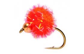 Egg se zlatou hlavikou oranovo-perleov Egg se zlatou hlavikou oranovo-perleov, vel. 10