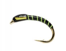 Fluorescent Green Ribbed Black Buzzer