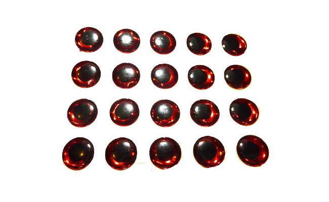 Holograficke oi 3D Tommi-Fly erven Holograficke oi 3D Tommi-Fly erven 3 mm