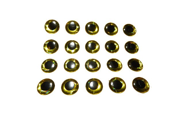 Holograficke oi 3D Tommi-Fly zlat Holograficke oi 3D Tommi-Fly zlat 3 mm