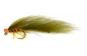 Jigstreamer s tungstenovou hlavikou oranovo-olivov B/P Jigstreamer s tungstenovou hlavikou oranovo-olivov B/P, vel. 10