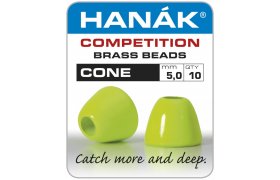 Konick hlaviky Hank Competition CONE Chartreuse Konick hlaviky Hank Competition CONE Chartreuse 5,0 mm, 10 ks
