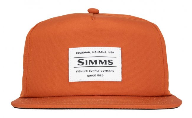 Kiltovka Simms Unstructured Flat Brim Cap Orange Kiltovka Simms Unstructured Flat Brim Cap Orange