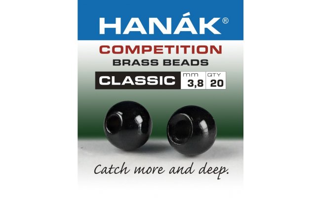 Mosazn hlavika Hank Competition CLASSIC ern Mosazn hlavika Hank Competition CLASSIC ern 2,0 mm, 20 ks
