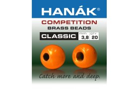 Mosazn hlavika Hank Competition CLASSIC fluo oranov Mosazn hlavika Hank Competition CLASSIC fluo oranov 2,0 mm, 20 ks