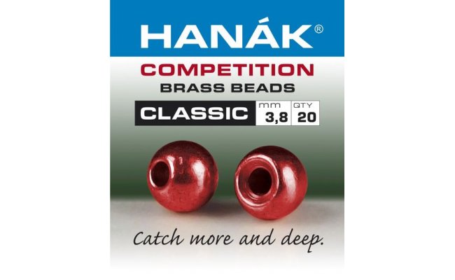 Mosazn hlavika Hank Competition CLASSIC metalick erven Mosazn hlavika Hank Competition CLASSIC metalick erven 2,0 mm, 20 ks