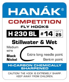 Muškařský háček Hanák Competition mokré mušky (H230BL)