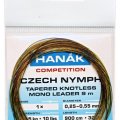 Monofilní muškařský návazec Hanák Competition Czech Nymph ujímaný bezuzlový 9 m - Camou