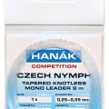 Monofilní muškařský návazec Hanák Competition Czech Nymph ujímaný bezuzlový 9 m - Čirá