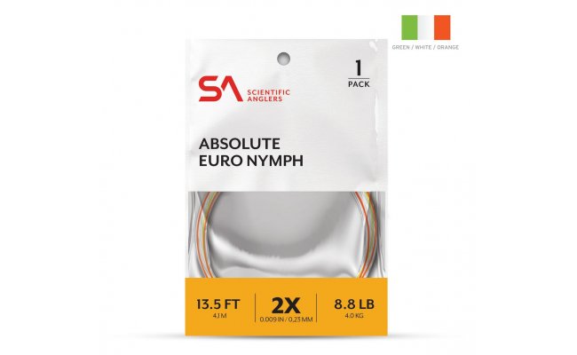 Nymfovac� n�vazec Absolute Euro Nymph Leader Scientific Anglers Nymfovac� n�vazec Absolute Euro Nymph Leader Scientific Anglers 13.5' 4X (0,18mm)
