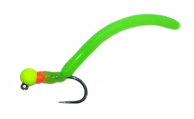 Squirmy Wormy Jig s chartreuse hlavikou limetkov zelen Squirmy Wormy Jig s chartreuse hlavikou limetkov zelen, vel. 14