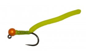 Squirmy Wormy Jig s oranovou hlavikou chartreuse Squirmy Wormy Jig s oranovou hlavikou chartreuse, vel. 12