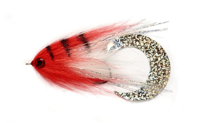 tikov streamer s Wiggle Tail ocskem erveno-bl tikov streamer s Wiggle Tail ocskem erveno-bl, vel. 6/0