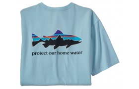 Triko Patagonia Home Water Trout Organic T-Shirt Fin Blue Triko Patagonia Home Water Trout Organic T-Shirt Fin Blue XS