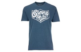 Tri�ko Simms Fish It Well Badge Sailor Blue Heather Tri�ko Simms Fish It Well Badge Sailor Blue Heather S