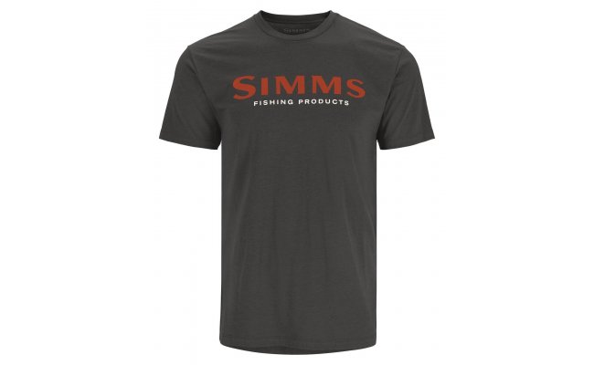 Tri�ko Simms Orange Logo Charcoal Heather Tri�ko Simms Orange Logo Charcoal Heather S