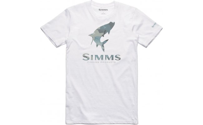 Tri�ko Simms Tarpon Hex Flo Camo White Tri�ko Simms Tarpon Hex Flo Camo White S