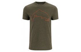 Triko Simms Trout Outline Loden Heather Triko Simms Trout Outline Loden Heather S