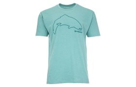Tri�ko Simms Trout Outline Oil Blue Heather Tri�ko Simms Trout Outline Oil Blue Heather S