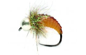 Tungstenov nymfa - Kukla chrostka s tlkem z gumy Tungstenov nymfa - Kukla chrostka s tlkem z gumy, vel. 12