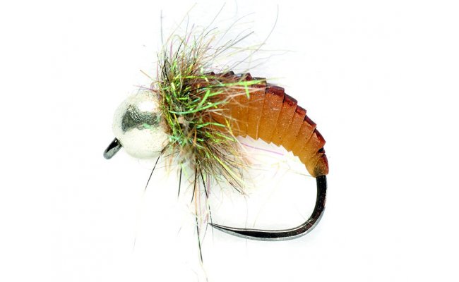 Tungstenov nymfa - Kukla chrostka s tlkem z gumy Tungstenov nymfa - Kukla chrostka s tlkem z gumy, vel. 12