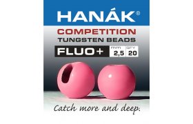 Tungstenov kuliky Hank Competition FLUO+ Rov  Tungstenov kuliky Hank Competition FLUO+ Rov  2,0 mm, 20 ks