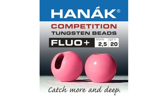 Tungstenov kuliky Hank Competition FLUO+ Rov  Tungstenov kuliky Hank Competition FLUO+ Rov  2,0 mm, 20 ks