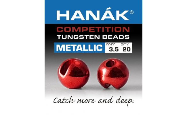 Tungstenov kuliky Hank Competition Metallic+ erven Tungstenov kuliky Hank Competition Metallic+ erven 2,0 mm, 20 ks