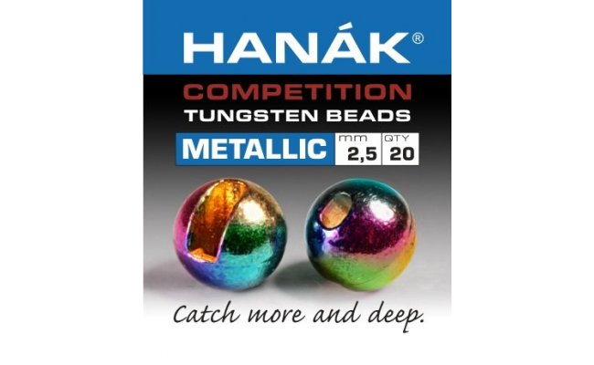 Tungstenov kuliky Hank Competition Metallic+ Duhov Tungstenov kuliky Hank Competition Metallic+ Duhov 2,0 mm, 20 ks